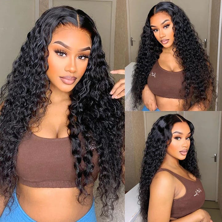 11A Top Virgin Hair Deep Wave Customized HD Frontal Lace Wig