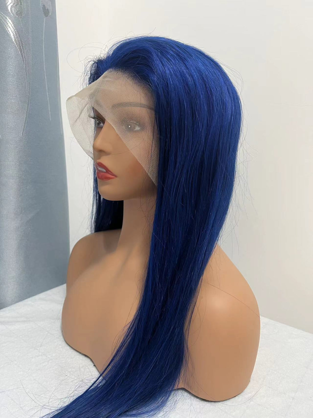13*4 Transparent Lace Front Colored Wigs 180 Density - Blue