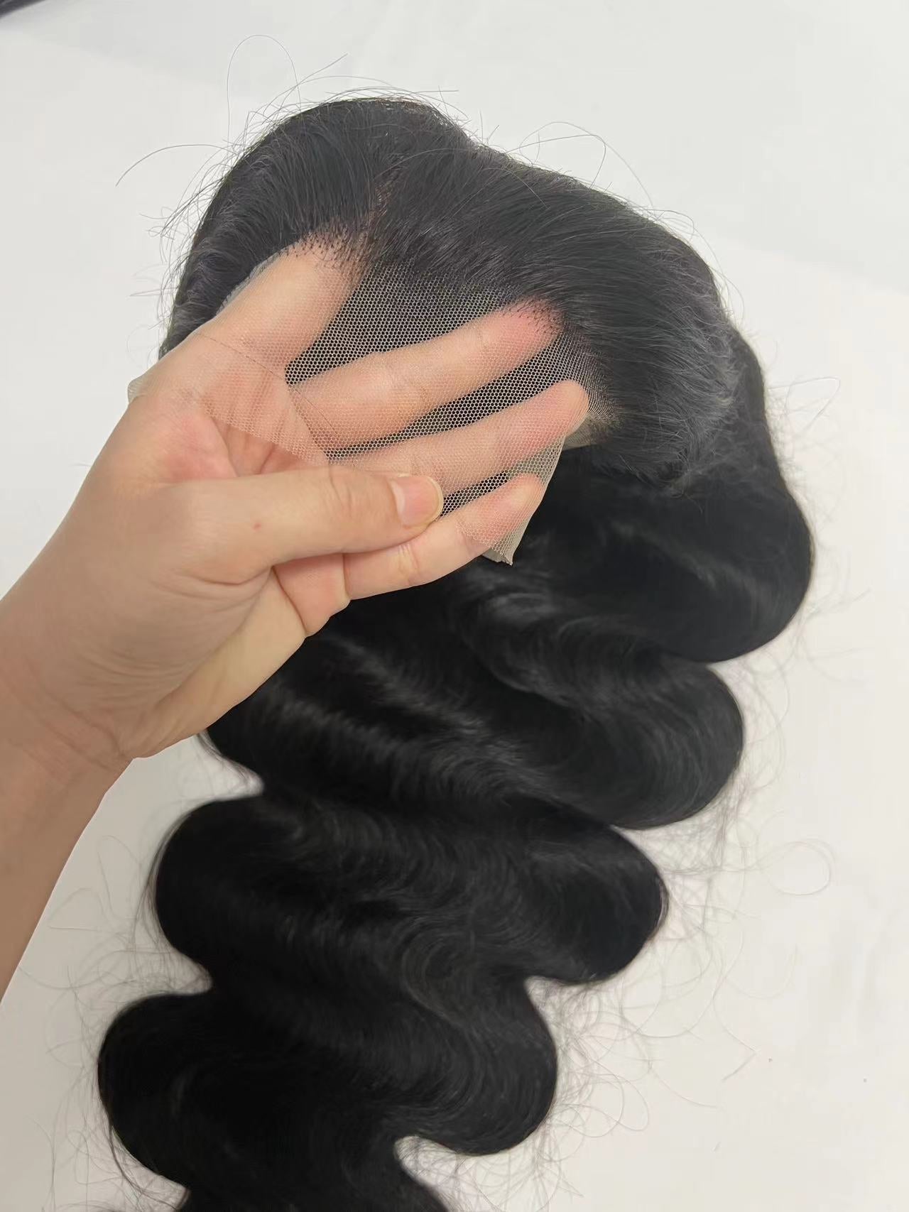 Pre-made 10A Top Virgin Body Wave 13x4 Transparent Lace Frontal Wigs - 180% Density