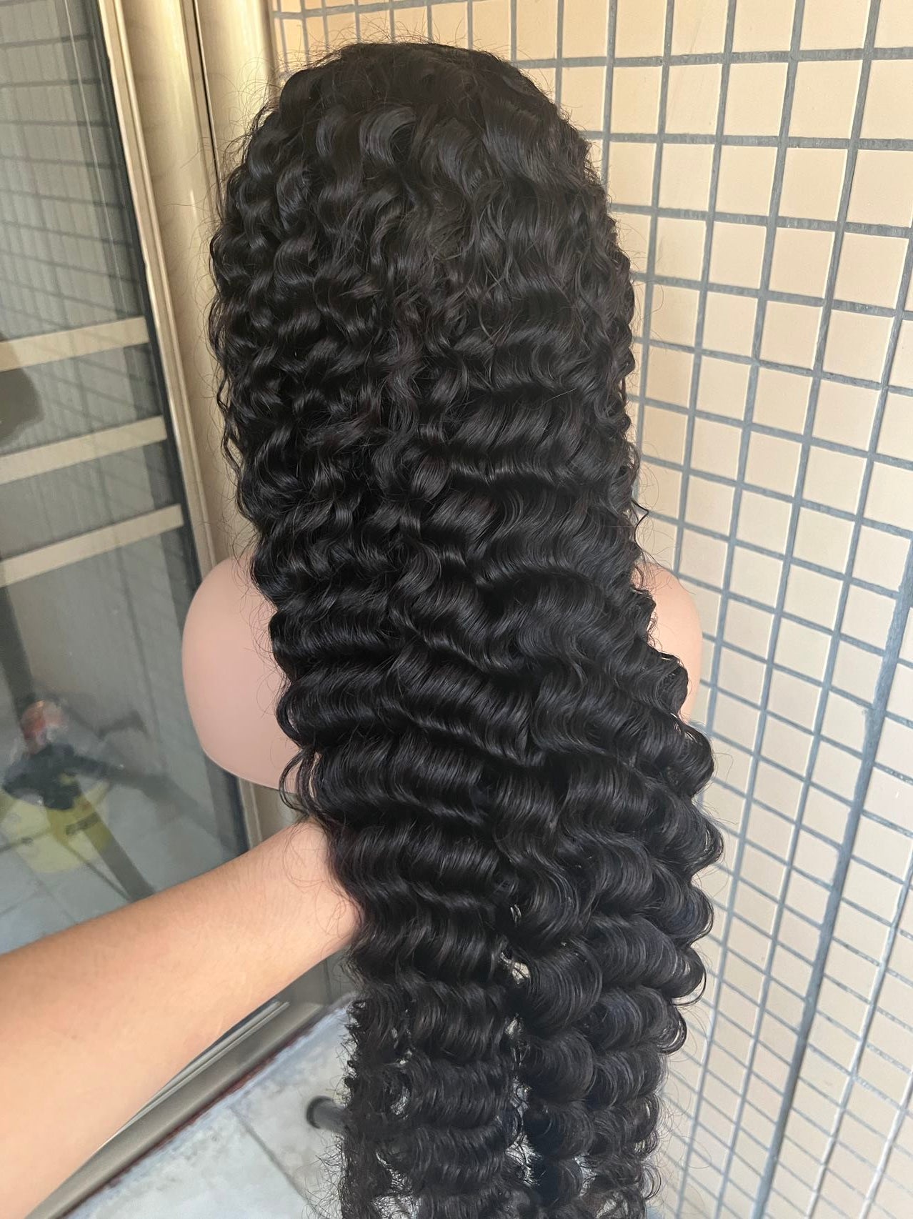Pre-made 10A Top Virgin Deep Wave 13x4 Transparent Lace Frontal Wigs - 180% Density