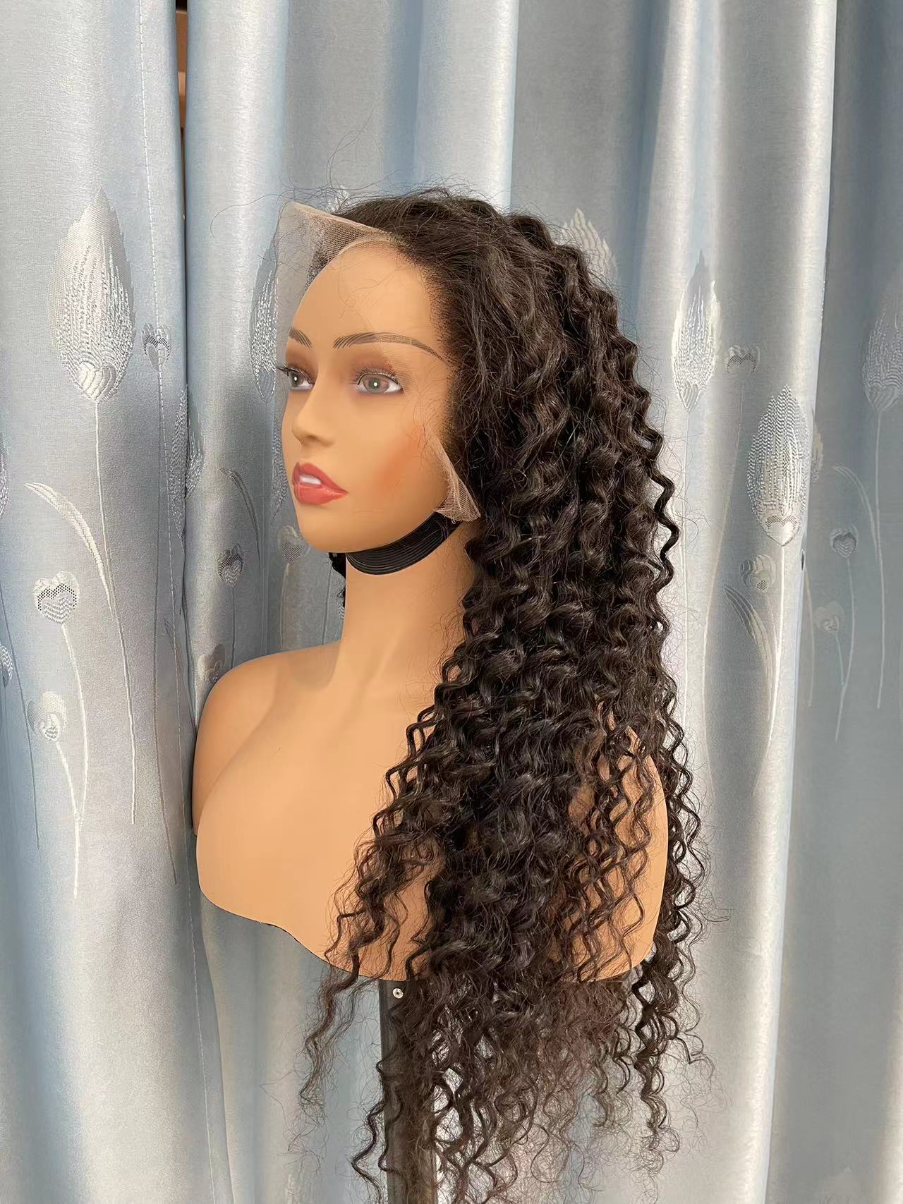 11A Top Virgin Hair Deep Wave Customized HD Frontal Lace Wig
