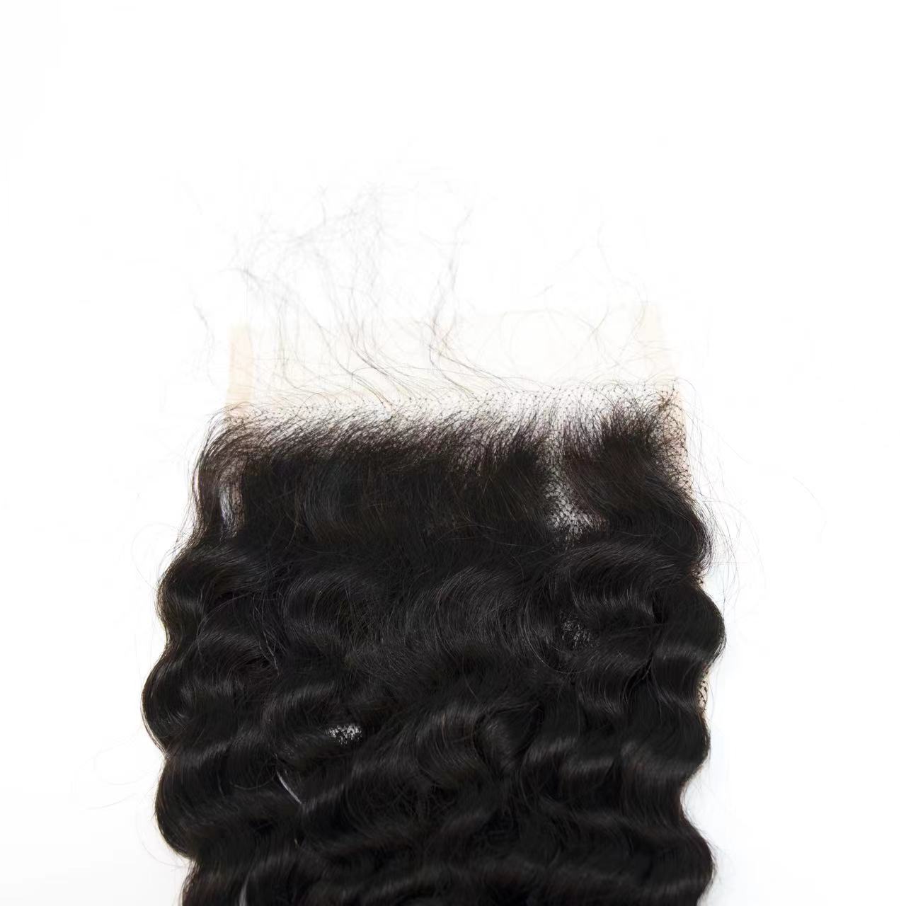 Top Virgin Deep Wave 5x5 Transparent/HD Lace Closure