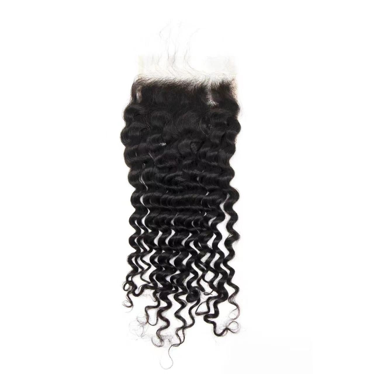 Top Virgin Deep Wave 5x5 Transparent/HD Lace Closure