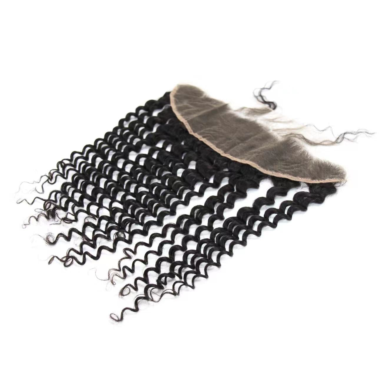 Top Virgin Deep Wave 13x4 Transparent/HD Lace Frontal