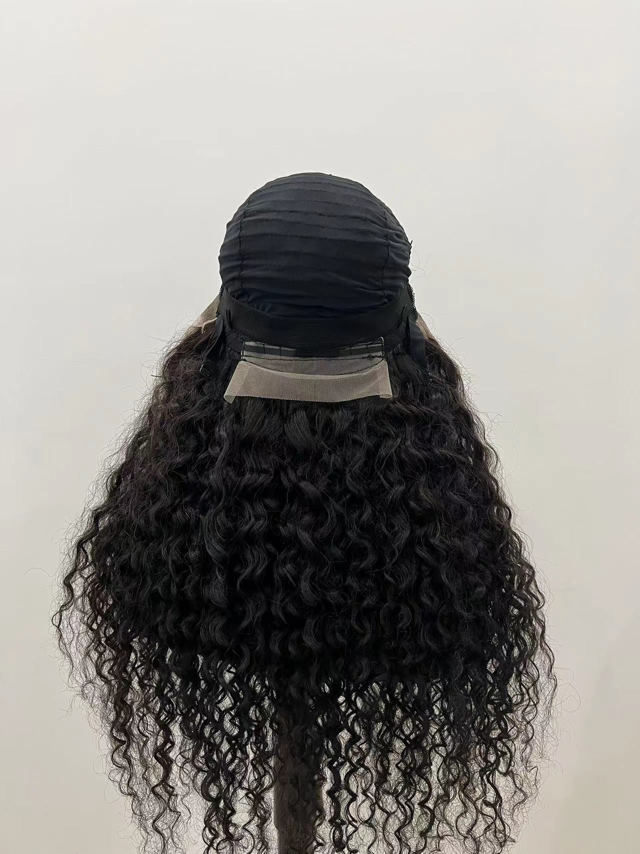 11A Top Virgin Hair Water Wave Customized HD Frontal Lace Wig