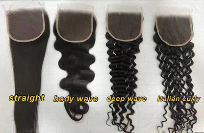 Top Virgin Straight 5x5 Transparent/HD Lace Closure