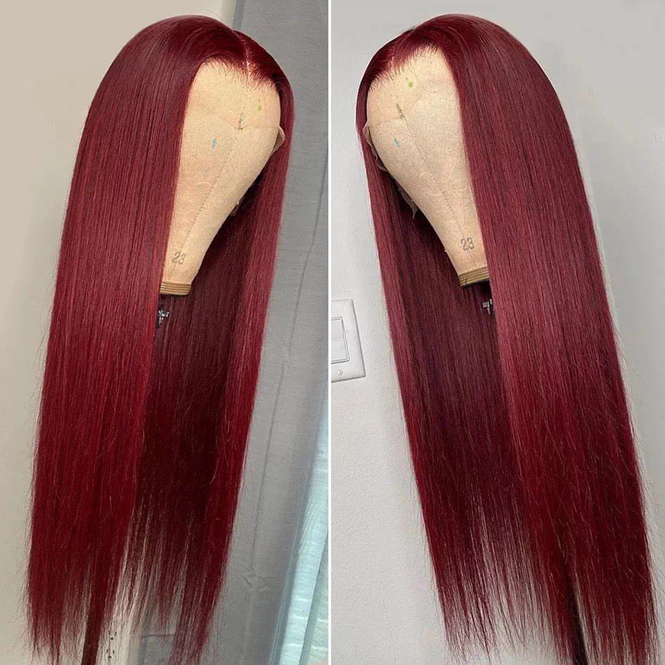 13*4 Transparent Lace Front Colored Wigs 180 Density - 