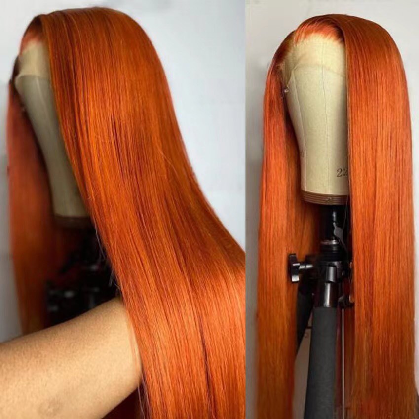 13*4 Transparent Lace Front Colored Wigs 180 Density - 