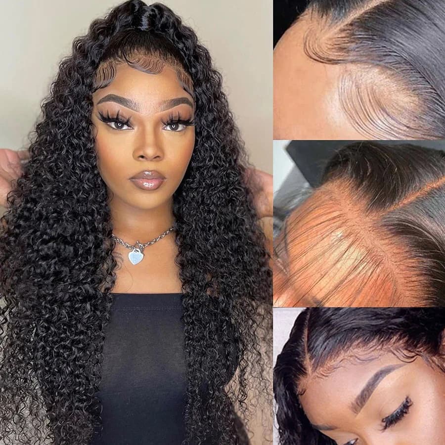 11A Top Virgin Hair Water Wave Customized HD Frontal Lace Wig 