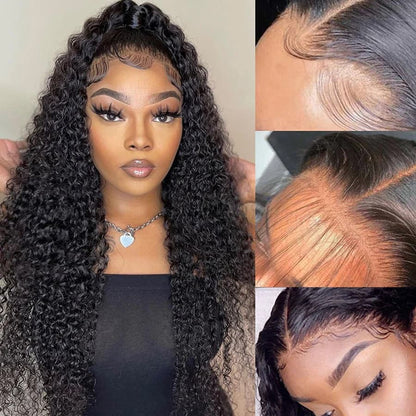 11A Top Virgin Hair Water Wave Customized HD Frontal Lace Wig 