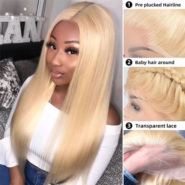 Top Virgin Hair Straight Transparent Lace Wigs  