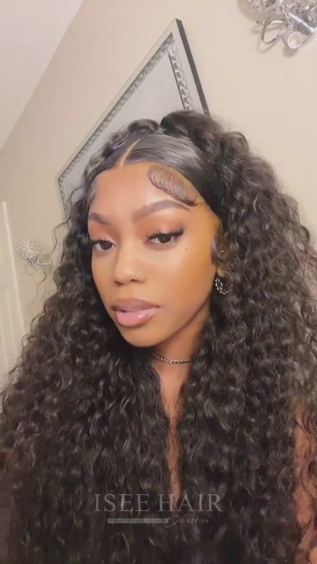 Pre-made 10A Top Virgin Water Wave 13x4 Transparent Lace Frontal Wigs - 180% Density